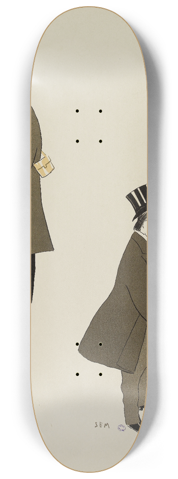 Georges Goursat (Sem) - Comte de Fels et un autre personnage 8.25 inch art skate deck