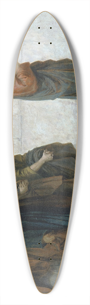 Johannes Adam Simon Oertel - Going Down to Gethsemane 39.3 inch art pintail longboard deck