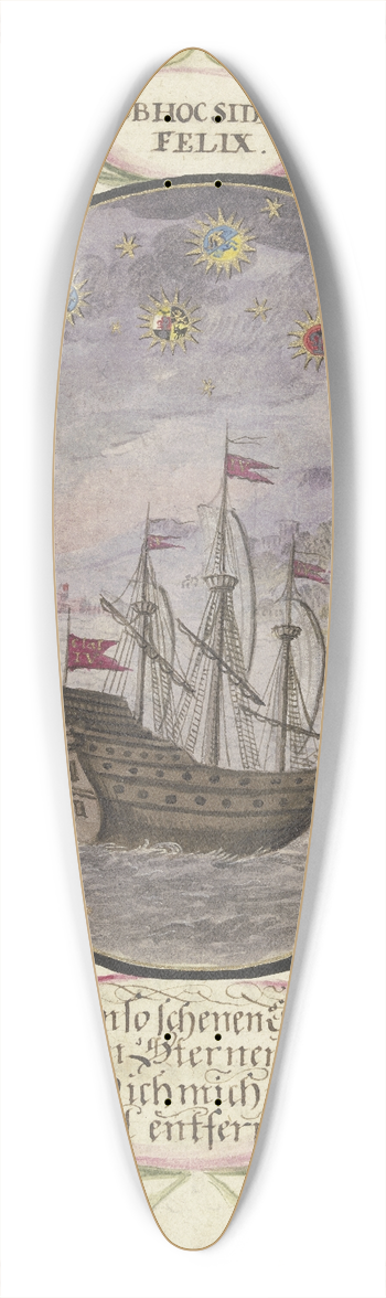 Johann Esaias Nilson - In einem Oval ein Schiff 39.3 inch art pintail longboard deck