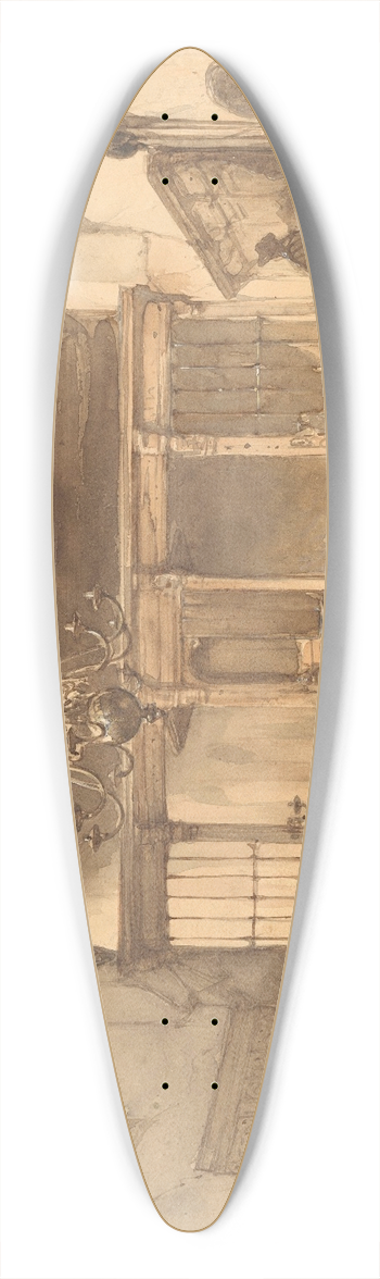 Johannes Bosboom - Interieur van een kerk te Utrecht 39.3 inch art pintail longboard deck