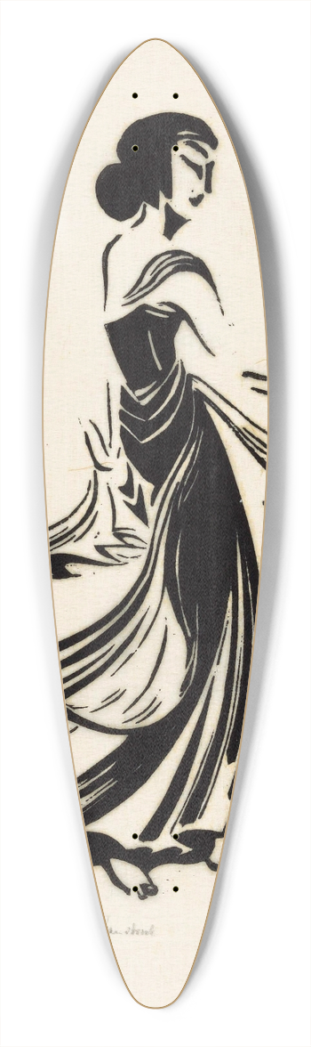 Johannes Frederik Engelbert ten Klooster - De dans 39.3 inch art pintail longboard deck