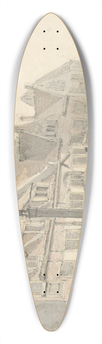 Johannes Jelgerhuis - Bij de Koepoort te Delft 39.3 inch art pintail longboard deck