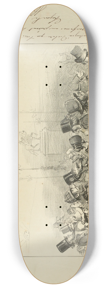 Georges Goursat (Sem) - Ftes nationales 8.25 inch art skate deck