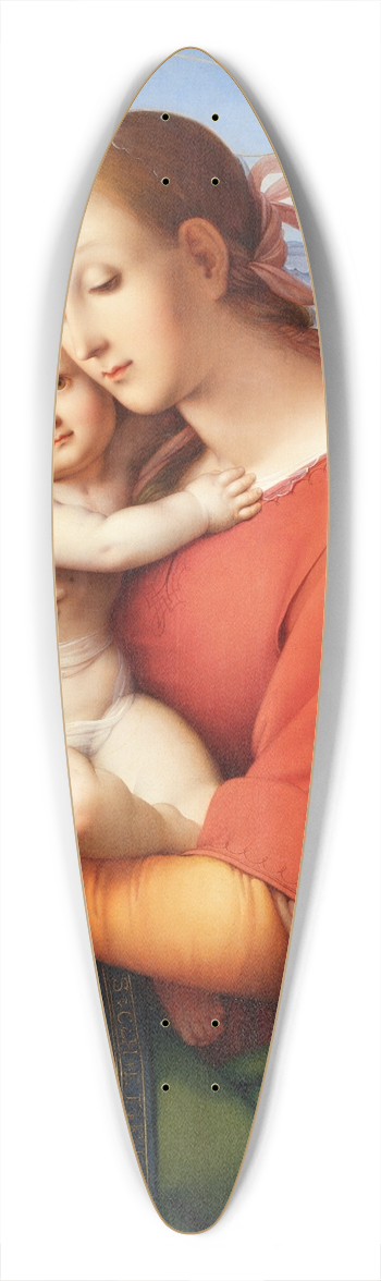 Johann Evangelist Scheffer von Leonhardshoff - Madonna and Child 39.3 inch art pintail longboard deck