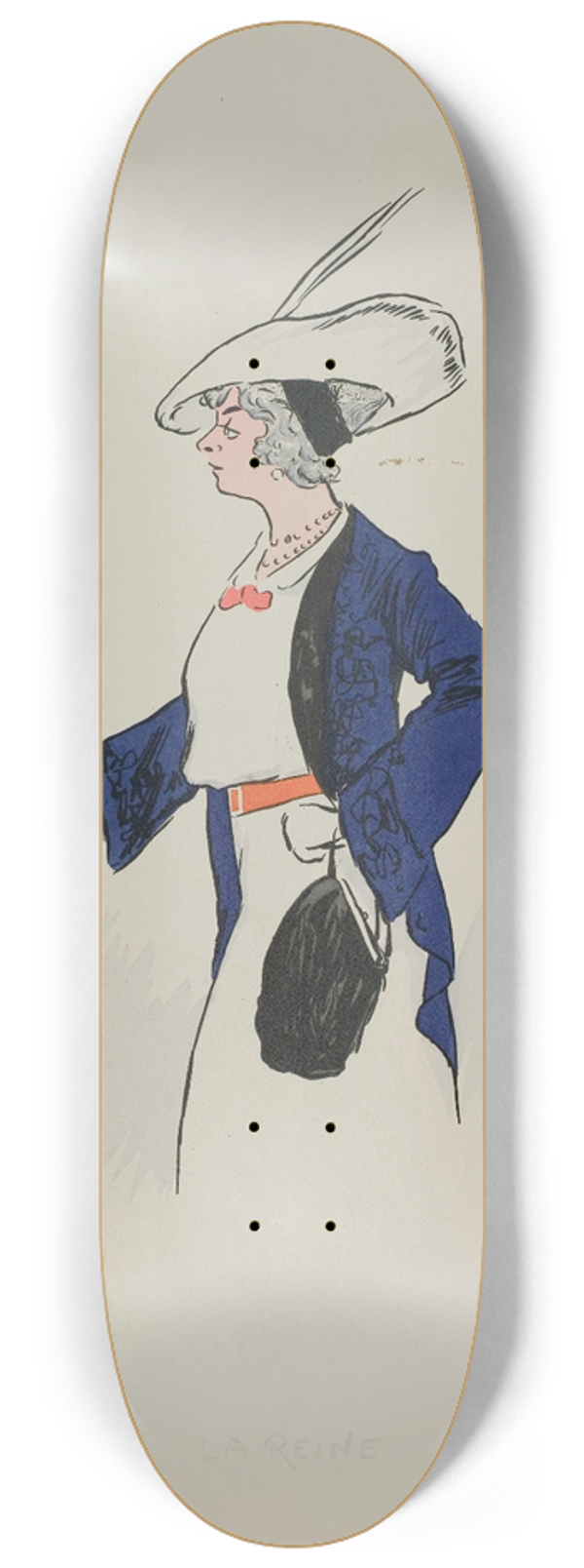 Georges Goursat (Sem) - La Reine 8.25 inch art skate deck