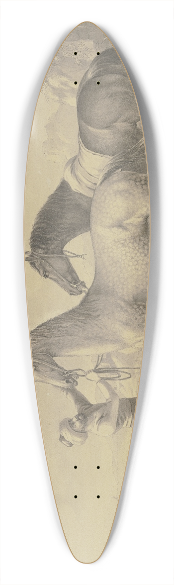 Johann Georg Pforr - Horses from Tunis 39.3 inch art pintail longboard deck