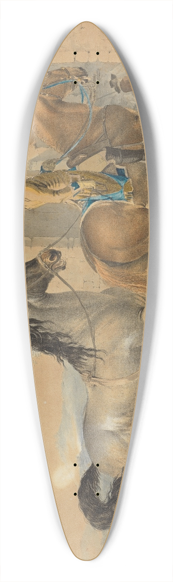 Johann Georg Pforr - Soldat mit 2 Pferden vor Gehft 39.3 inch art pintail longboard deck