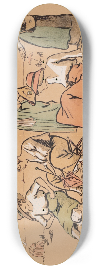 Georges Goursat (Sem) - Le dbarquement de Cythre 8.25 inch art skate deck