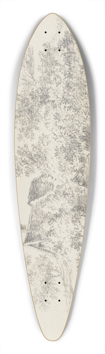 Johann Heinrich West - Rheinfelden ohnweit Eglisau 39.3 inch art pintail longboard deck