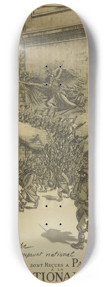 Georges Goursat (Sem) - LES SOUSCRIPTIONS SONT RECUES A PARIS ET EN PROVINCE, BANQUE NATIONALE DE CREDIT 8.25 inch art skate deck