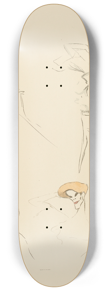 Georges Goursat (Sem) - Marthe Brands, actrice 8.25 inch art skate deck