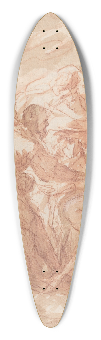 Johann Michael Rottmayr - Susanna and the Elders 39.3 inch art pintail longboard deck