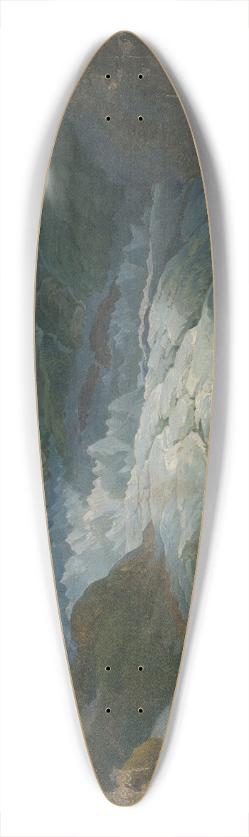 Johann Peter Krafft - Der Rhnegletscher 39.3 inch art pintail longboard deck