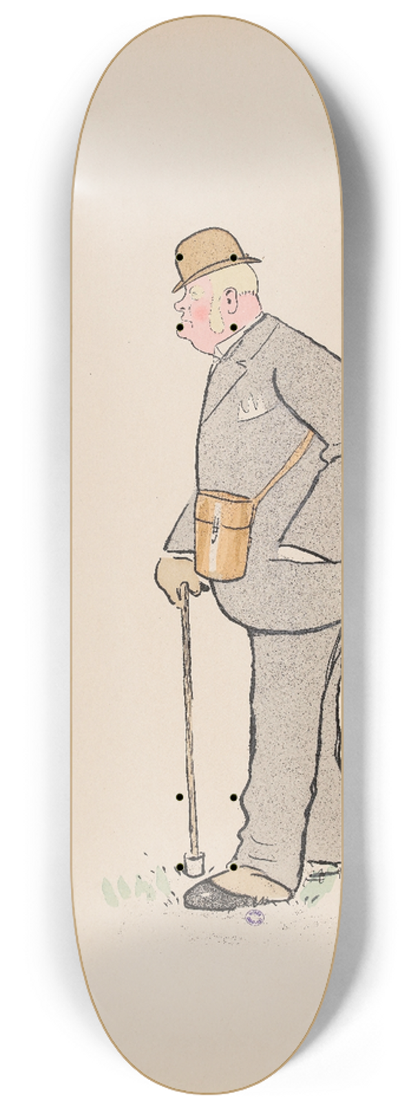Georges Goursat (Sem) - M George Cunnington, Entraneur anglais  Chantilly 8.25 inch art skate deck