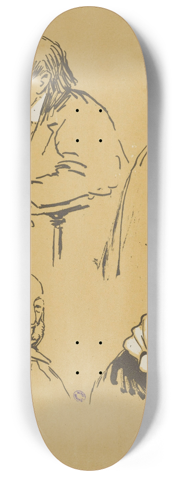 Georges Goursat (Sem) - M. Jean Finot et M. Arthur Meyer 8.25 inch art skate deck
