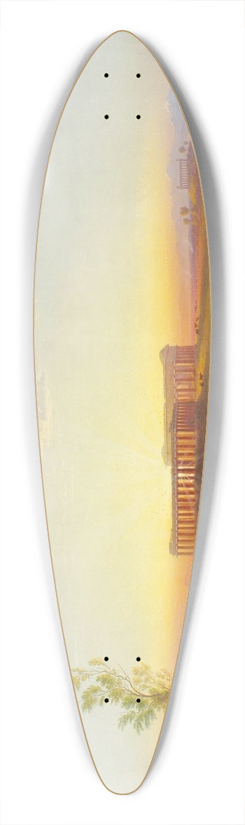 Johann-Rudolf Bhlmann - Vue de Paestum 39.3 inch art pintail longboard deck
