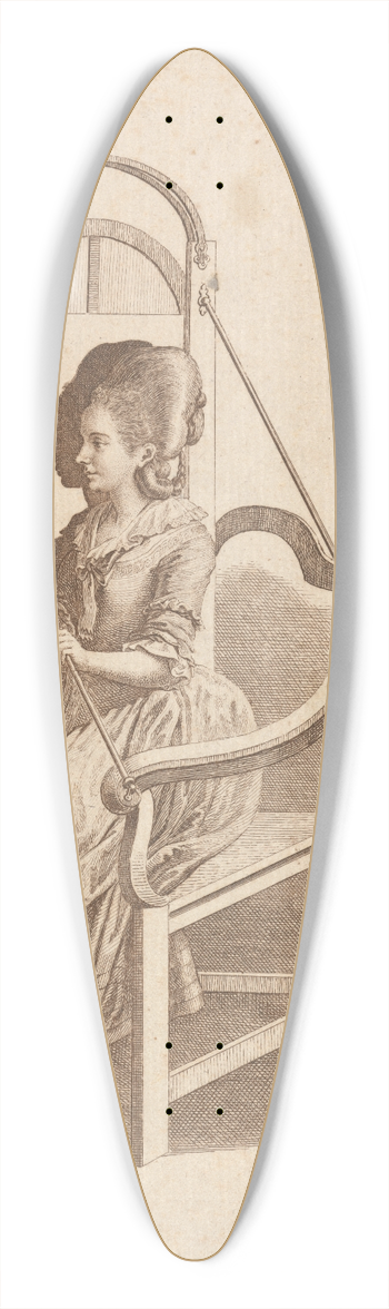 Johann Rudolph Schellenberg - Artist Drawing a Womans Silhouette 39.3 inch art pintail longboard deck