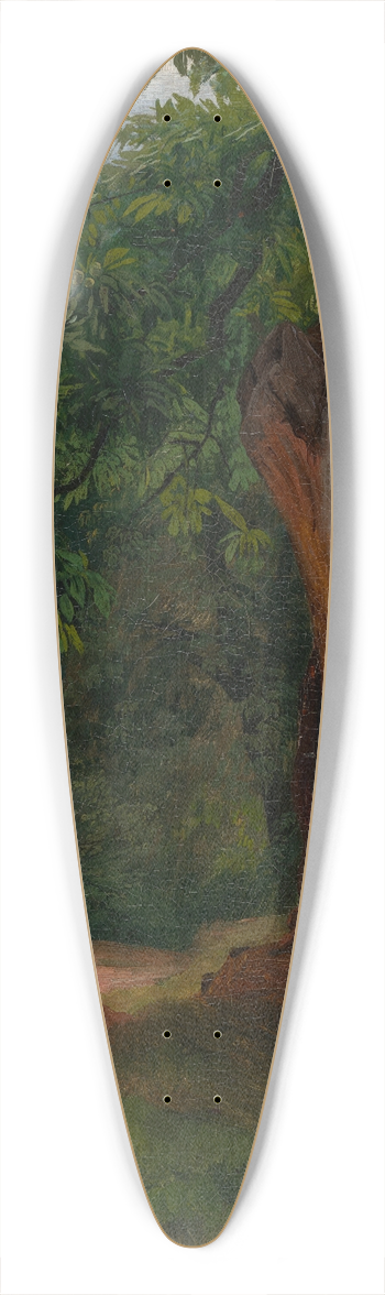 Johann Wilhelm Schirmer - Baumstudie mit Talblick 39.3 inch art pintail longboard deck