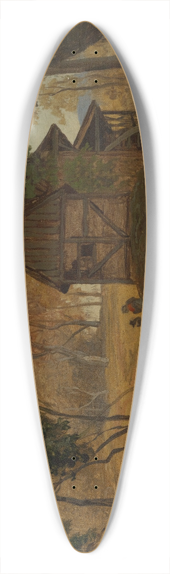 Johann Wilhelm Schirmer - Wassermhle 39.3 inch art pintail longboard deck
