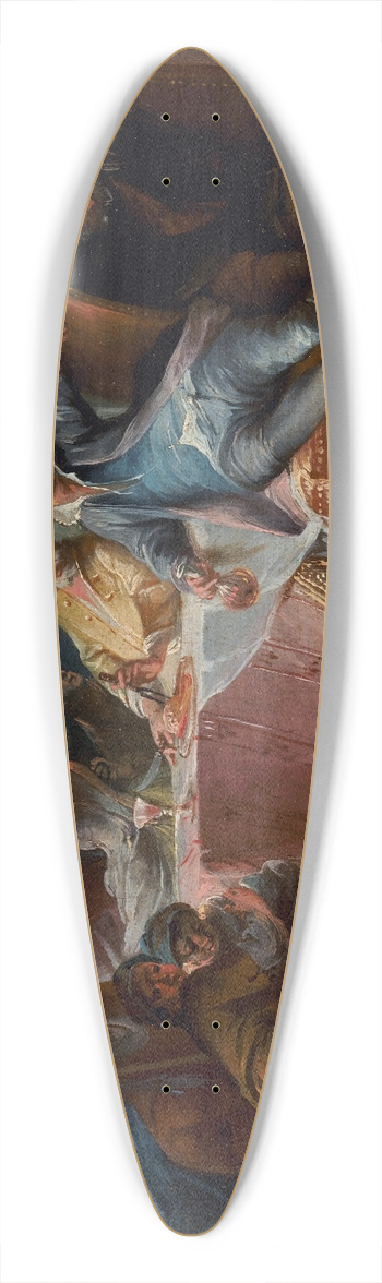 Johann Wolfgang Baumgartner - The Prodigal Son Wasting his Inheritance 39.3 inch art pintail longboard deck