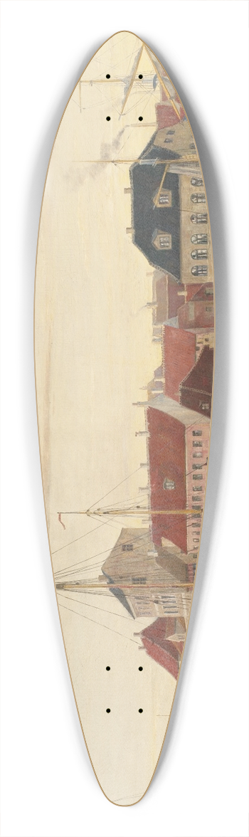 Johan Rohde - Randers havn 39.3 inch art pintail longboard deck