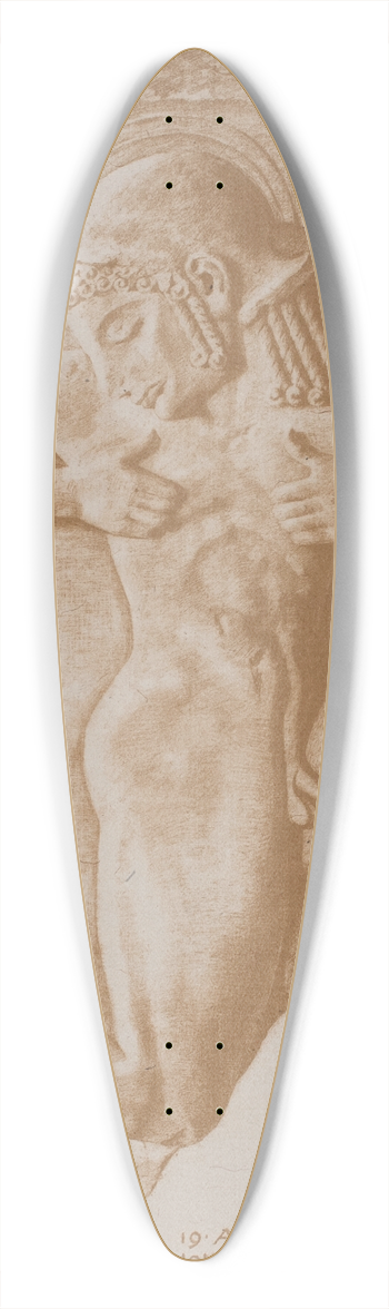 Johan Rohde - Vbenlberen Grsk relief 39.3 inch art pintail longboard deck