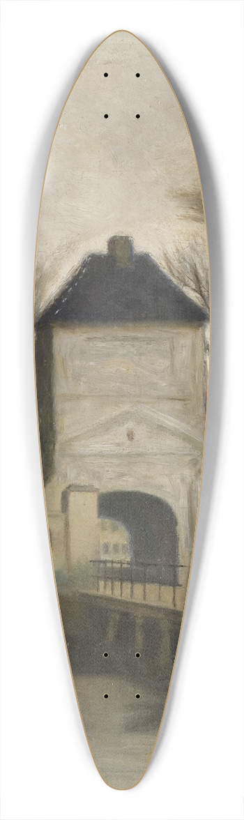 Johan Rohde - View of Kastellet, Copenhagen 39.3 inch art pintail longboard deck
