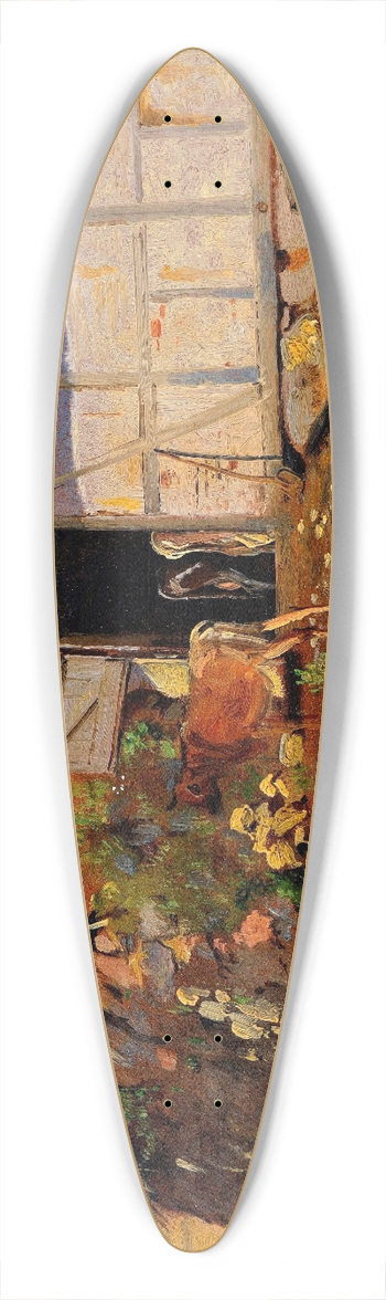 Johan Thomas Lundbye - Outside the cowshed 39.3 inch art pintail longboard deck
