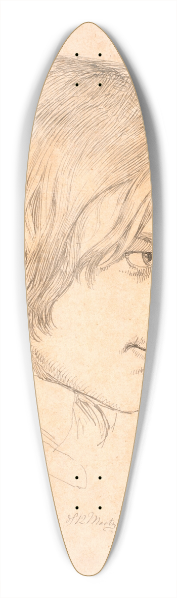 Johan Thomas Lundbye - Portrt af maleren Lorenz Frlich 1820-1908 39.3 inch art pintail longboard deck