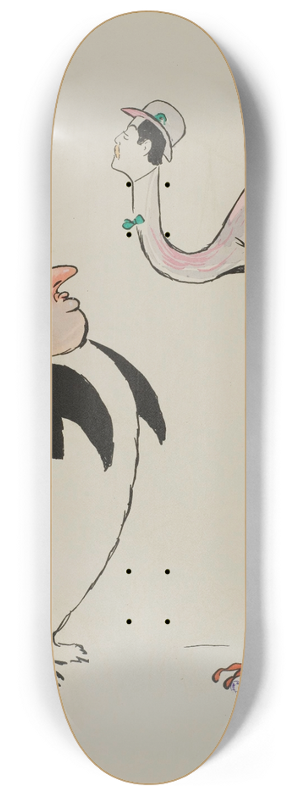 Georges Goursat (Sem) - Rodolphe Teutch, Constant Say 8.25 inch art skate deck
