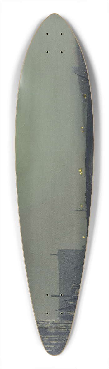 John Atkinson Grimshaw - Southwark Bridge from Blackfriars 39.3 inch art pintail longboard deck