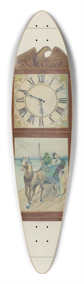 John B. Moll - Mantle Clock 39.3 inch art pintail longboard deck
