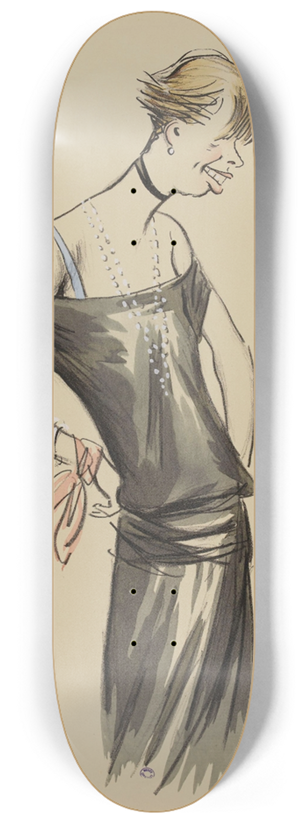 Georges Goursat (Sem) - une femme 8.25 inch art skate deck