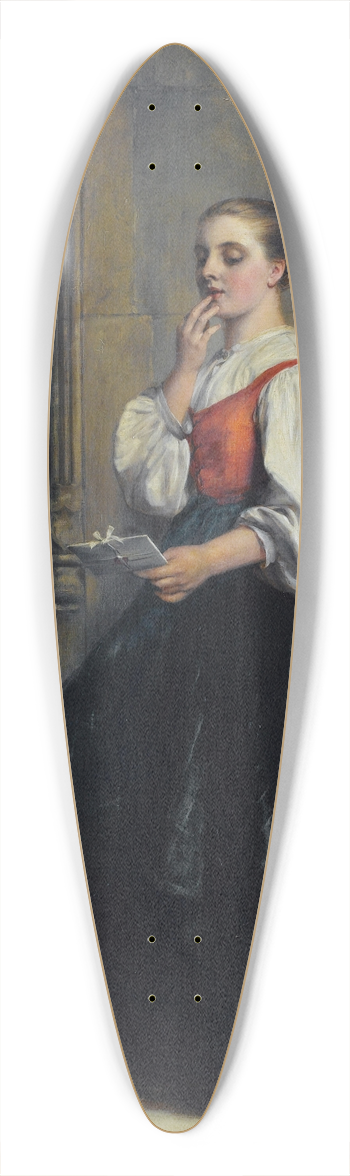 John Callcott Horsley - The waiting maid 39.3 inch art pintail longboard deck