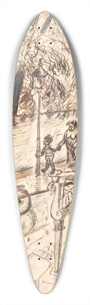 John Christensen - Regn 39.3 inch art pintail longboard deck