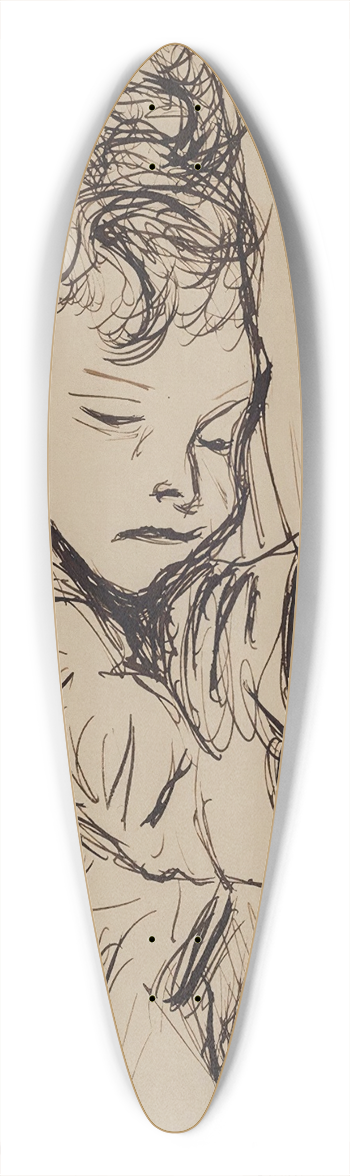 John Christensen - Sovende barn 39.3 inch art pintail longboard deck