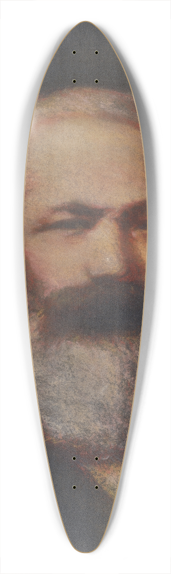 John Collier - Karl Marx 39.3 inch art pintail longboard deck