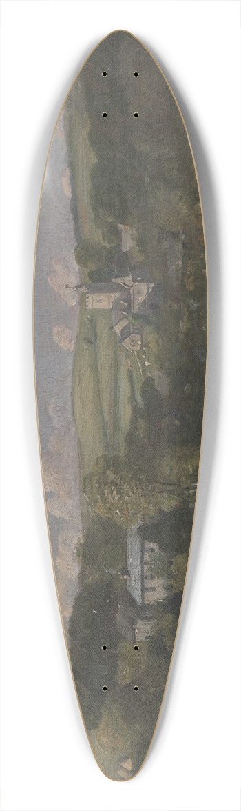 John Constable - Osmington Village 39.3 inch art pintail longboard deck
