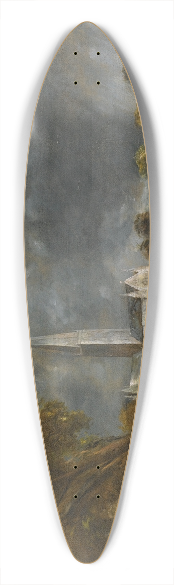 John Constable - Salisbury Cathedral From The Meadows 39.3 inch art pintail longboard deck