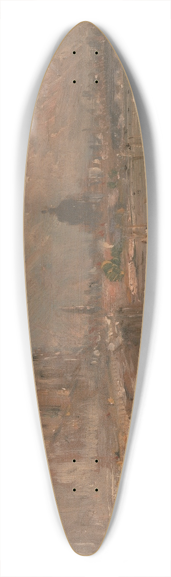 John Constable - Somerset House Terrace from Waterloo Bridge 39.3 inch art pintail longboard deck