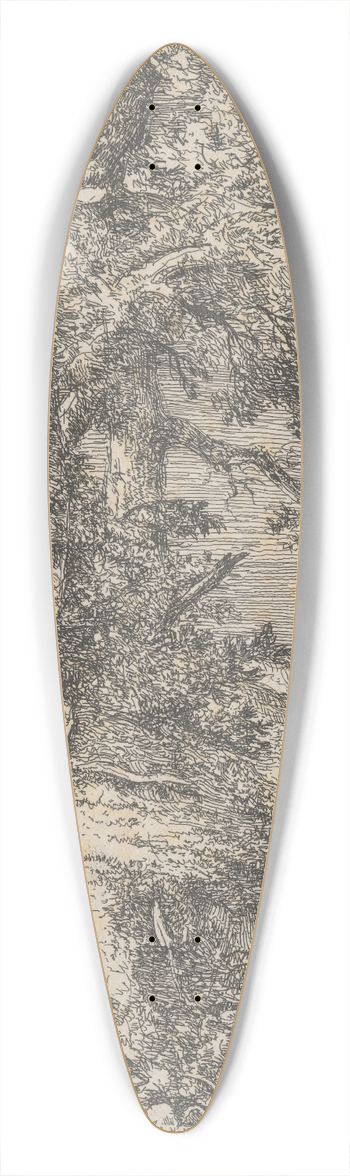 John Crome - Wooded Landscape 39.3 inch art pintail longboard deck