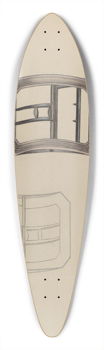 John Dieterich - Buckles 39.3 inch art pintail longboard deck
