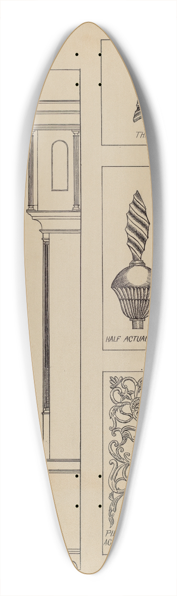 John Dieterich - Clock Case 39.3 inch art pintail longboard deck