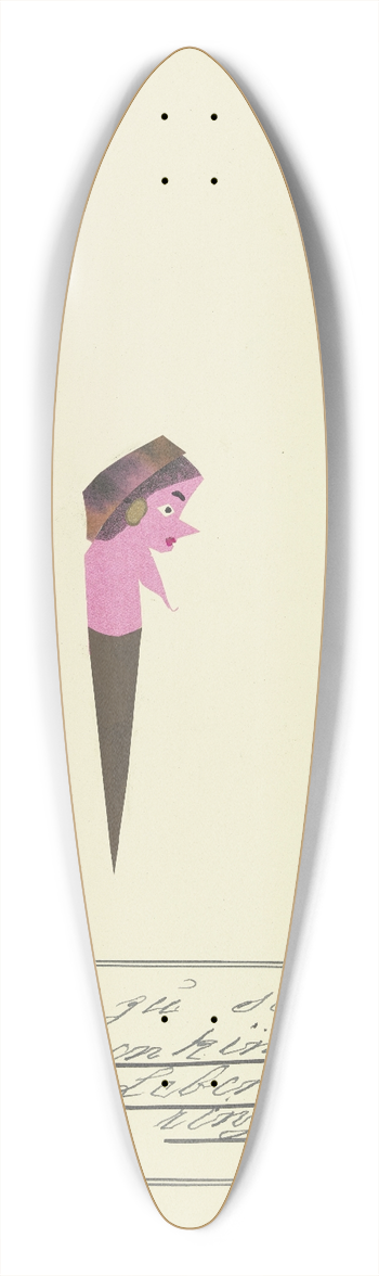 John Elsas - Hier ist zu sehen das Sorgenkind  39.3 inch art pintail longboard deck