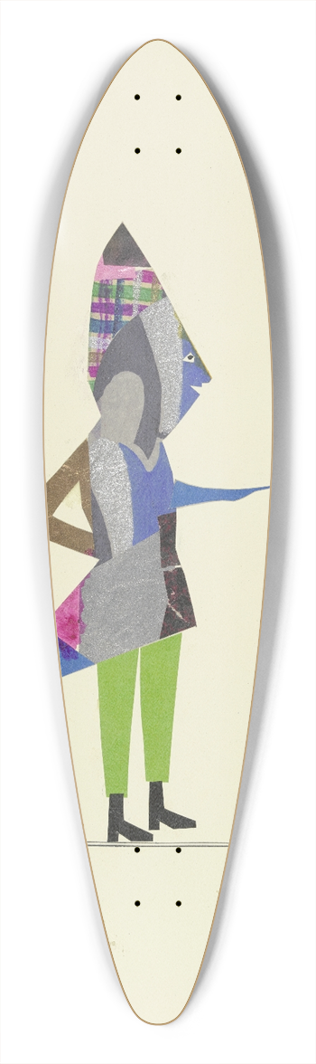 John Elsas - Untitled 39.3 inch art pintail longboard deck