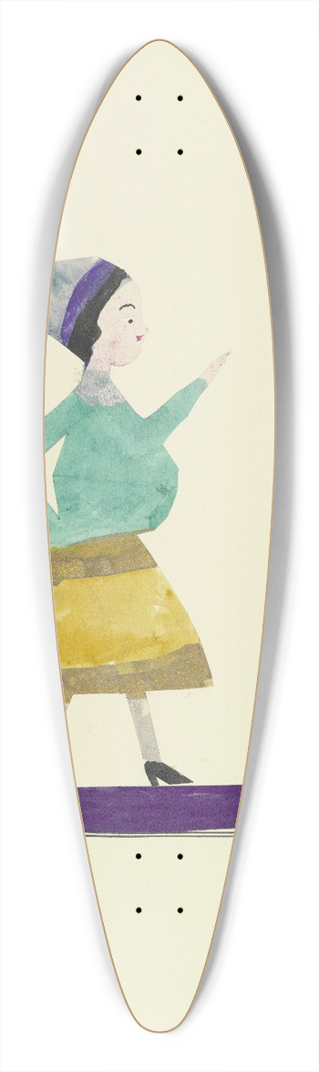 John Elsas - Untitled 39.3 inch art pintail longboard deck