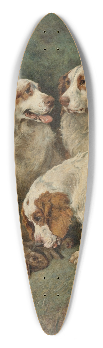 John Emms - Clumber Spaniels With Thedays Bag 39.3 inch art pintail longboard deck