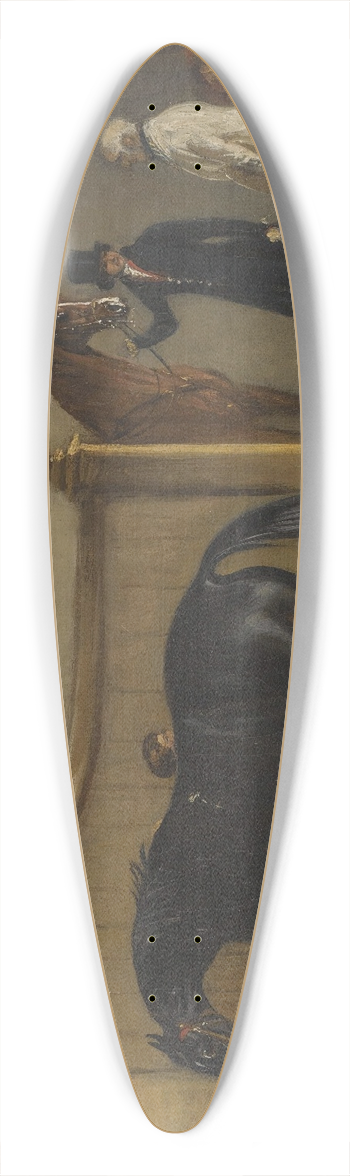 John Ferneley Jr. - A Dark Bay And A Chestnut Hunterwith A Huntsman Andother Figures In A Stable 39.3 inch art pintail longboard deck