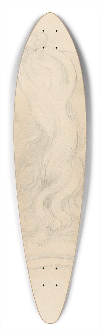 John Flaxman - Bust of a Bearded Man Looking Up 39.3 inch art pintail longboard deck