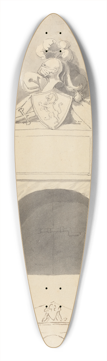 John Flaxman - Design for a Monument 39.3 inch art pintail longboard deck